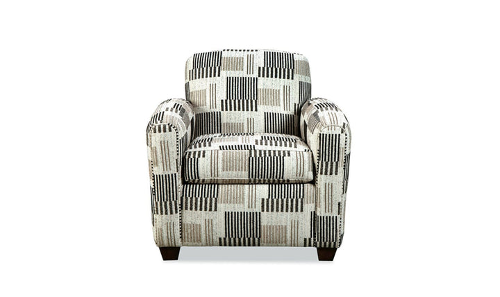 Klaussner Tribeca Fabric Tight Back Accent Chair with Sloping Arms-Jennifer Furniture