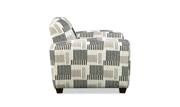 Klaussner Tribeca Fabric Tight Back Accent Chair with Sloping Arms-Jennifer Furniture
