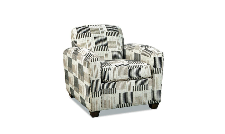 Klaussner Tribeca Fabric Tight Back Accent Chair with Sloping Arms-Jennifer Furniture