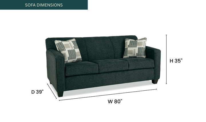 Klaussner Tribeca Fabric Tight Back Sofa with Track Arm - Jennifer Furniture