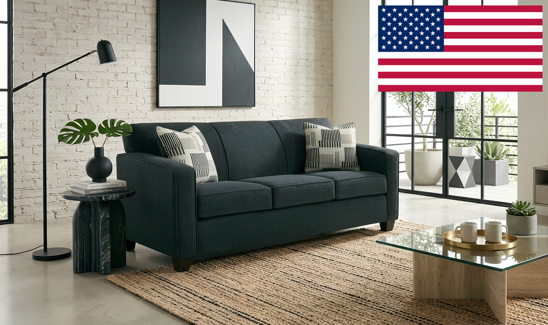 Klaussner Tribeca Fabric Tight Back Sofa with Track Arm - Jennifer Furniture