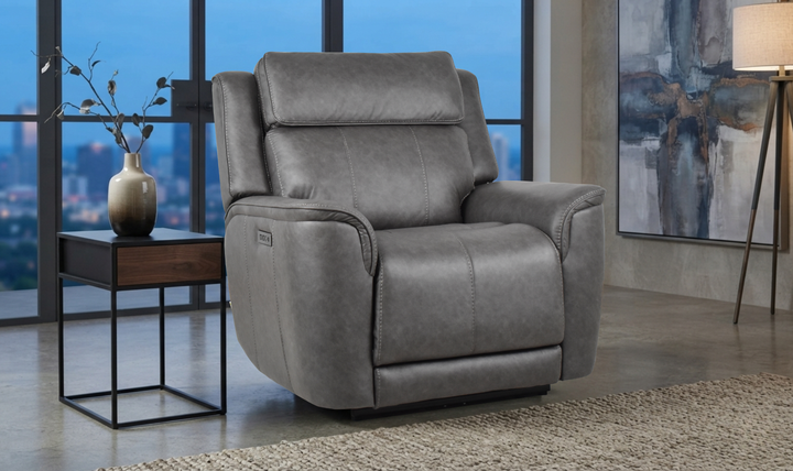 Klaussner Velari Fabric Power Recliner Chair with Adjustable Headrest
