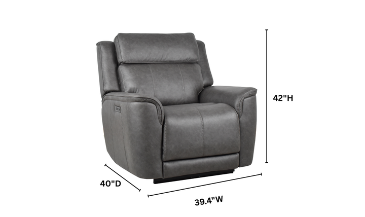 Klaussner Velari Fabric Power Recliner Chair with Adjustable Headrest