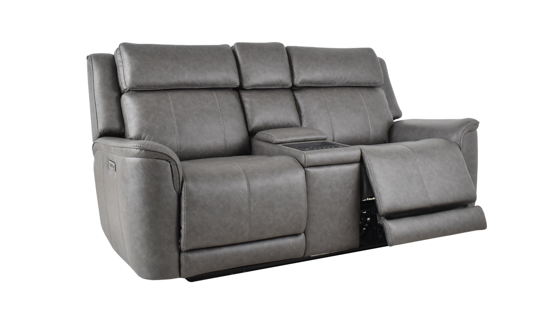 Klaussner Velari Fabric Power Reclining Loveseat with Built-in Audio System