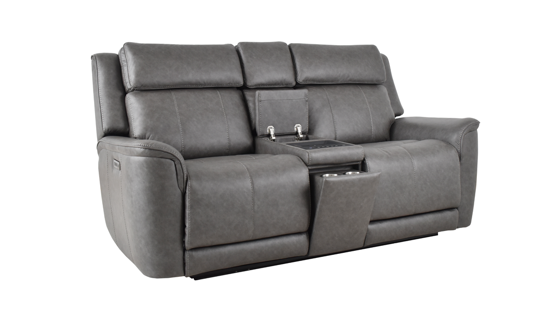 Klaussner Velari Fabric Power Reclining Loveseat with Built-in Audio System