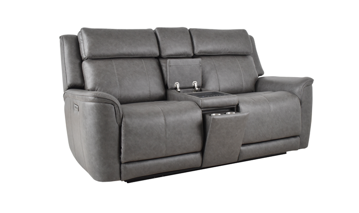 Klaussner Velari Fabric Power Reclining Loveseat with Built-in Audio System