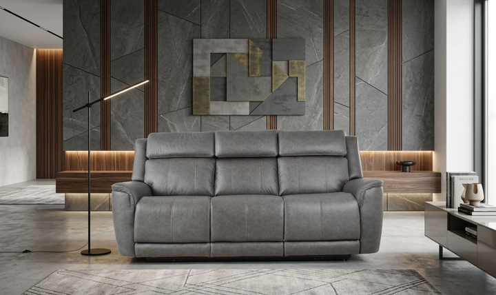 Klaussner Velari Fabric Power Reclining Sofa with Adjustable Headrest