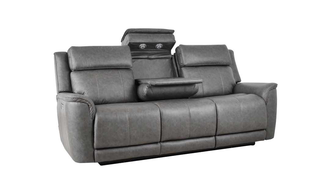 Klaussner Velari Fabric Power Reclining Sofa with Adjustable Headrest