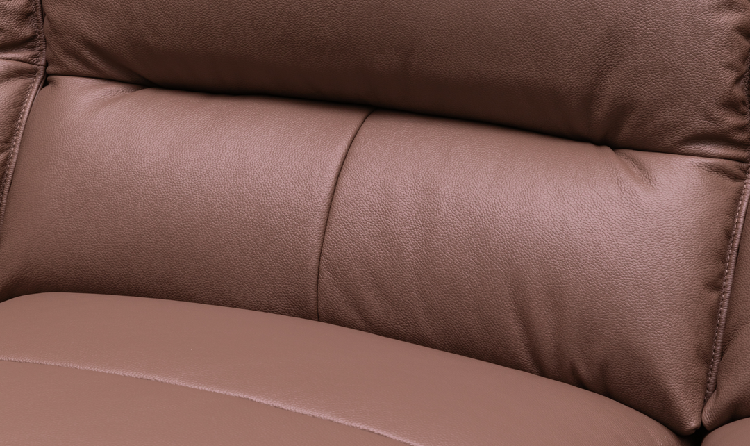 Klaussner Velisse Dark Brown Leather Stationary Sofa with S-Spring Seats