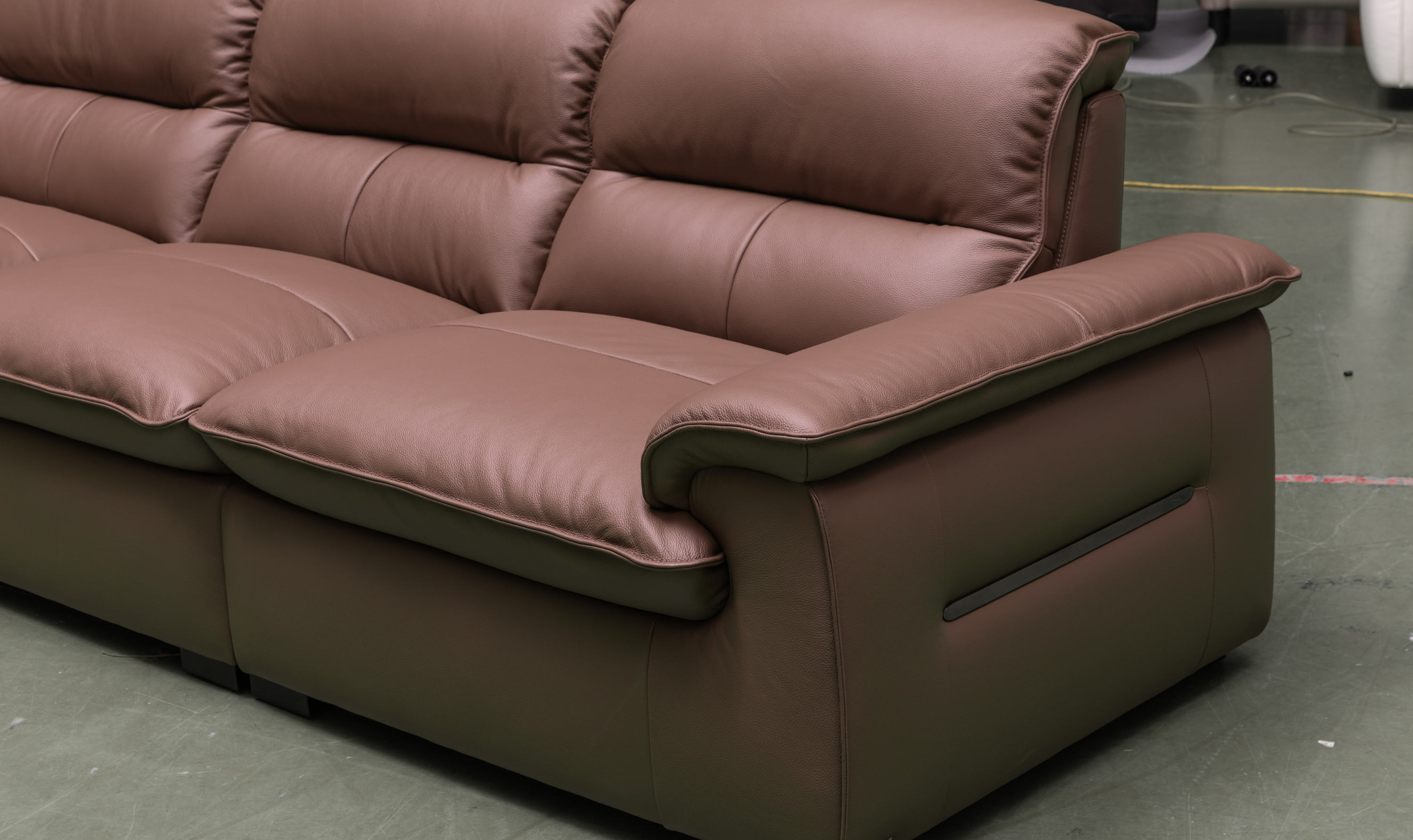 Klaussner Velisse Stationary Leather Living Room Set ( Sofa + Loveseat)