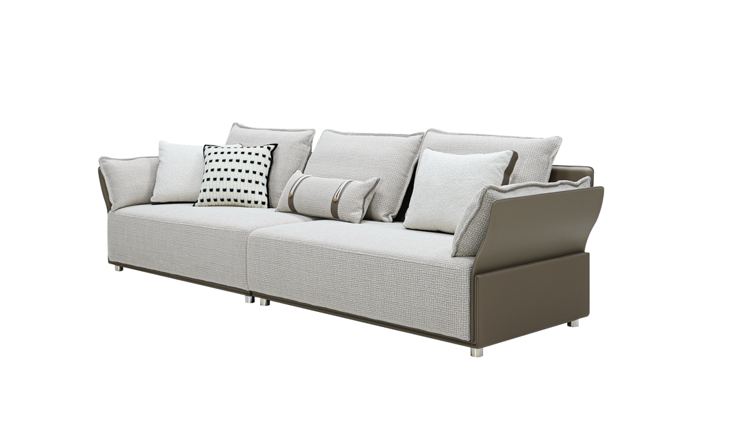 Klaussner Velluto Beige 4-Seater Sofa-jennifer Furniture