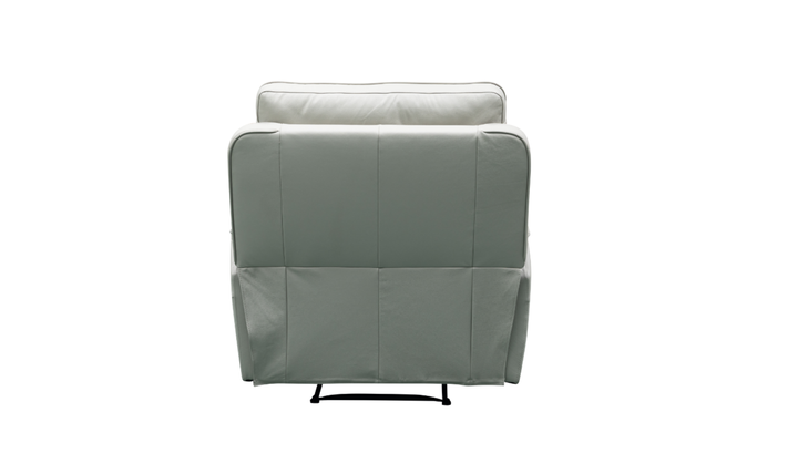 Klaussner Venezia High Quality White Leather Manual Recliner Chair-Jennifer Furniture