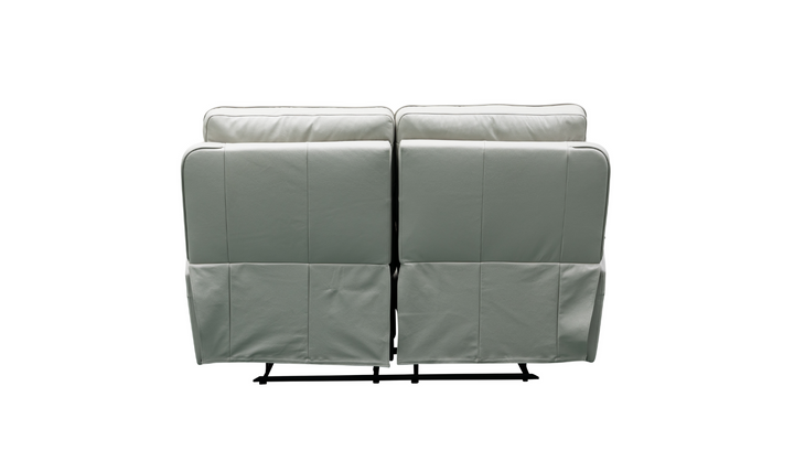 Klaussner Venezia Italian Leather White Recliner Loveseat with Power Motion-Jennifer Furniture