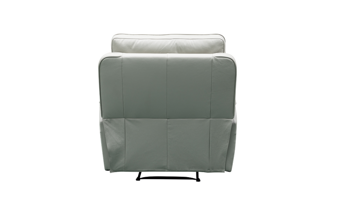 Klaussner Venezia Leather White Recliner Chair-Jennifer Furniture
