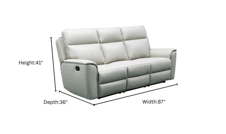 Klaussner Venezia White Italian Leather Living Room Sofa Set-Jennifer Furniture