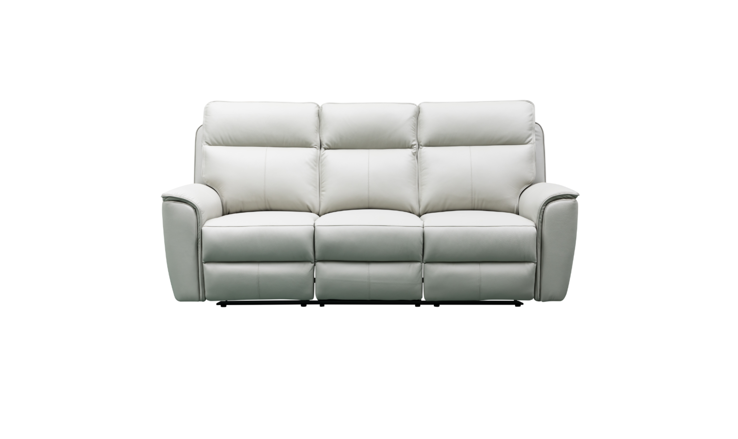 Klaussner Venezia Light Gray Italian Leather Living Room Set