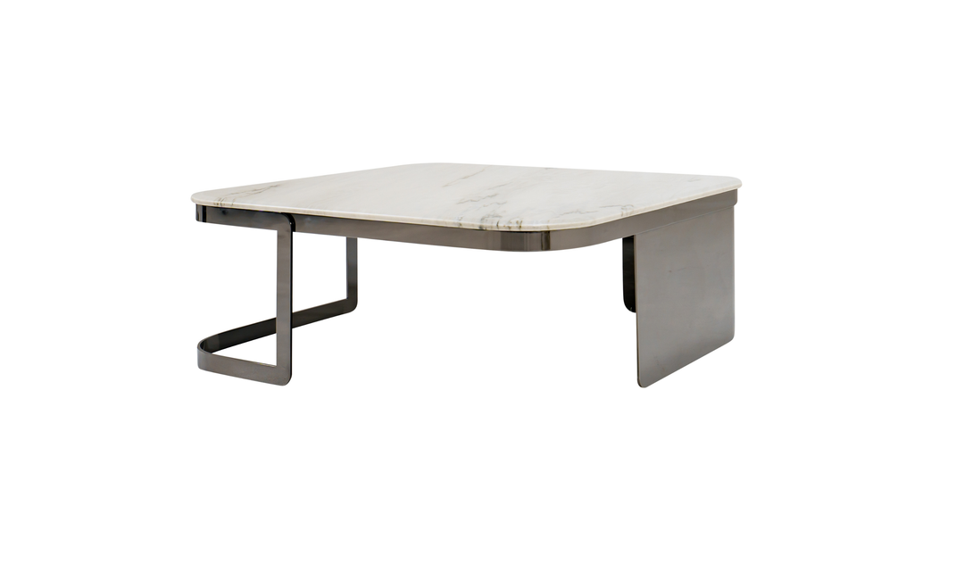 Klaussner Vetro White Galaxy Marble Coffee Table