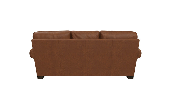 Klaussner Wellington Leather Traditional Rolled Arm Sofa Collection-jennifer Furniture
