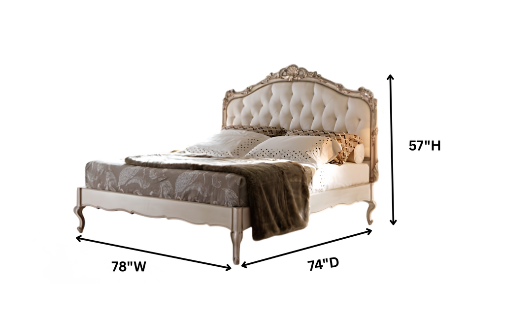 Klaussner Yasmina Traditional Luxury Wooden King Size Bed-Jennifer