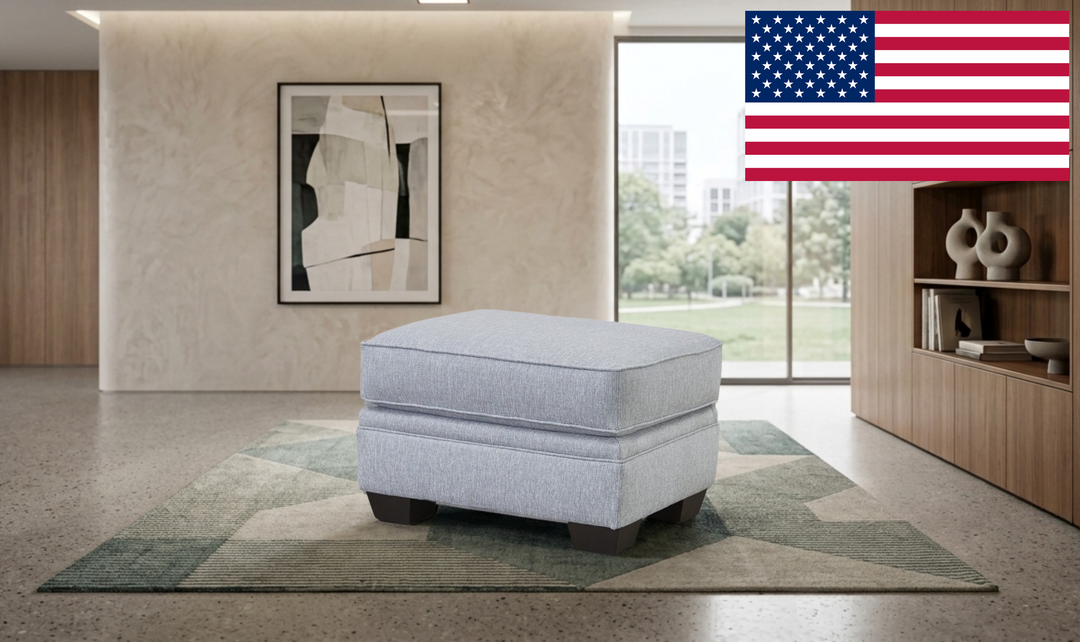 Klaussner Addison Fabric Ottoman-JenniferFurniture