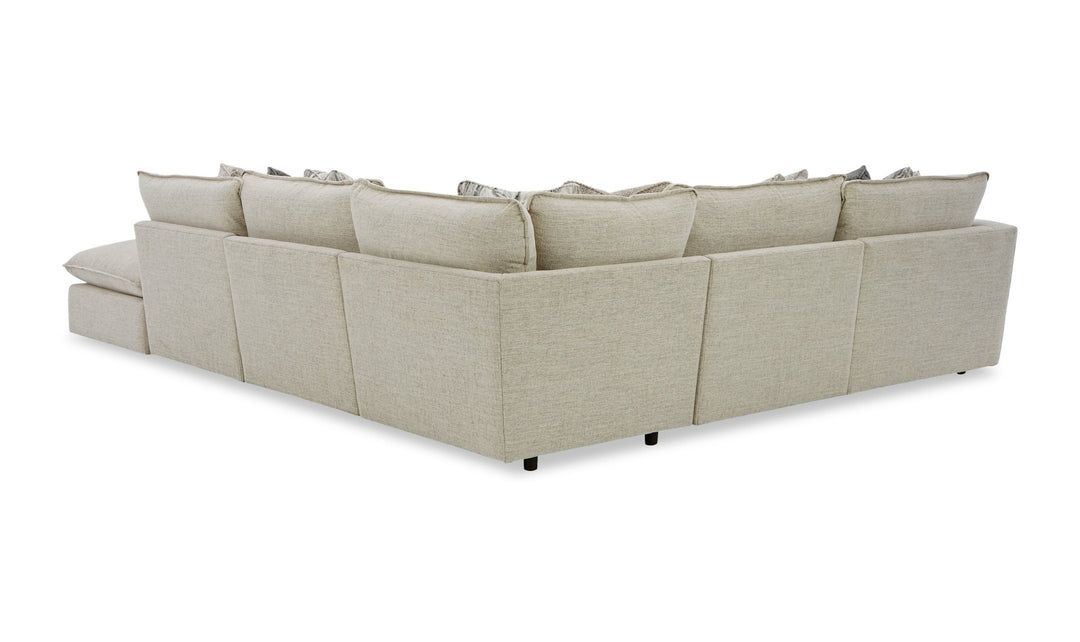 Klaussner Alderbrook Fabric Modular Sectional Sofa with Bumper Ottoman-Jennifer Furniture