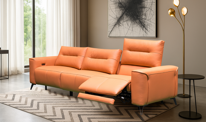 Klaussner Alessandro 3-Seater Leather Power Recliner Sofa