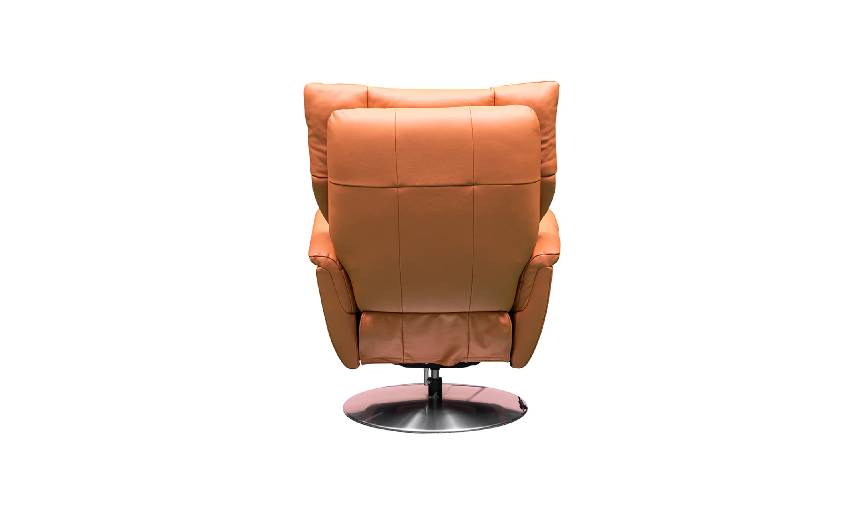 Klaussner Alessandro Double Power Recliner Leather Swivel Chair with Cushion Arms-Jennifer Furniture