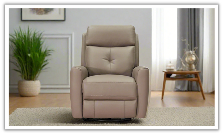 Hydeline Sterling Manual Swivel Glider Leather Recliner Chair