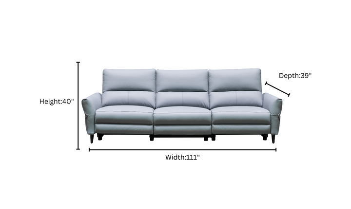 Klaussner Armonia 3 Seater Leather Power Reclining Sofa