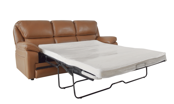 Klaussner Ashton 3 Seater Queen Sleeper Sofa in Leather