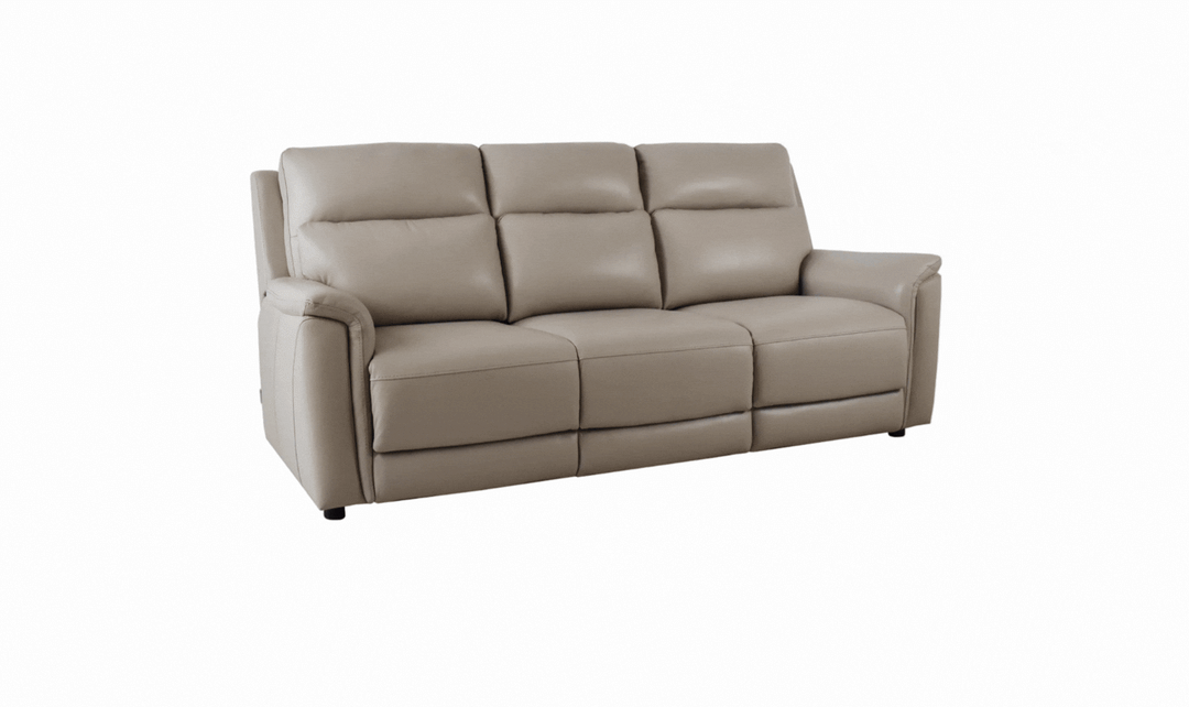 Klaussner Aven Leather Match 3 Seater Queen Sleeper Sofa in Beige-Jennifer