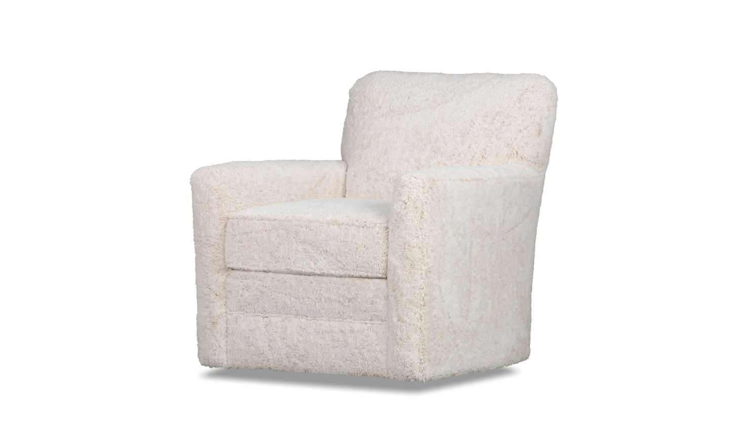 Klaussner Becks Fabric Swivel Accent Chair with Track Arm