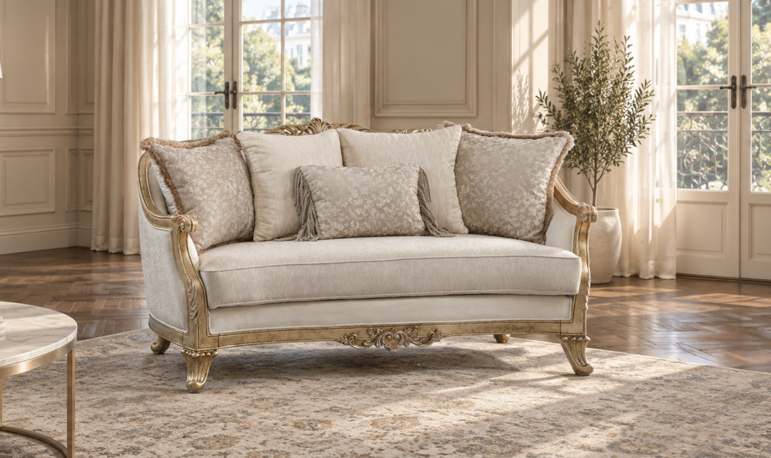 Klaussner Bellalynn Luxury 2 Seater Loveseat in Antique Brown