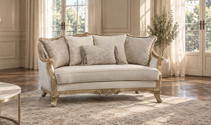 Klaussner Bellalynn Luxury 2 Seater Loveseat in Antique Brown