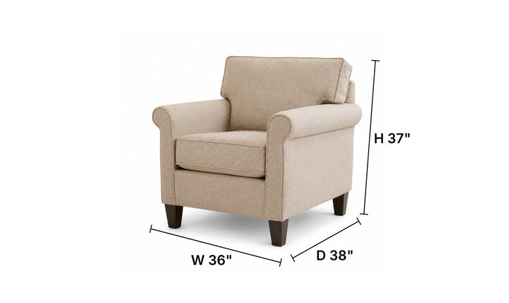 Klaussner Belmont Fabric Transitional Rolled arms Sofa Collection