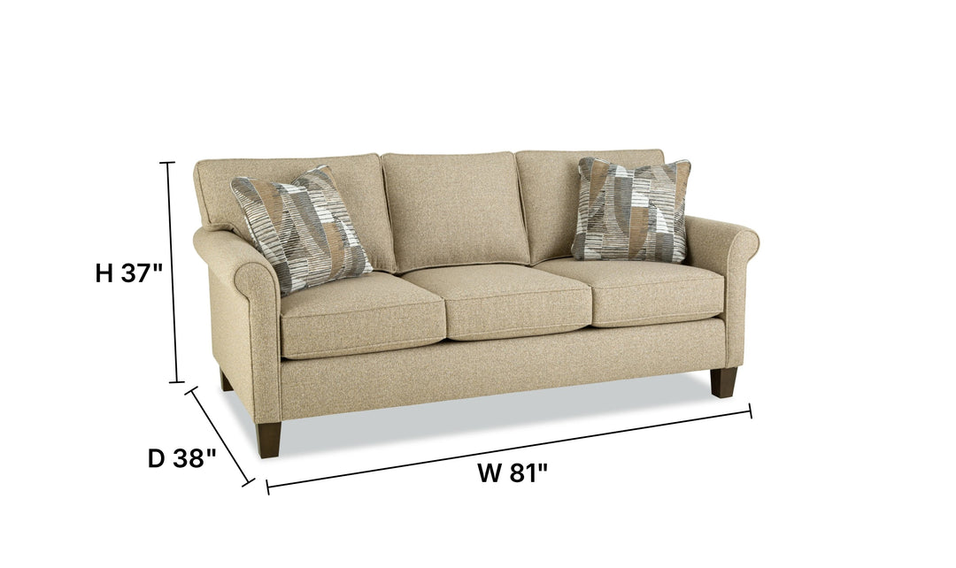 Klaussner Belmont Fabric Transitional Rolled arms Sofa Collection