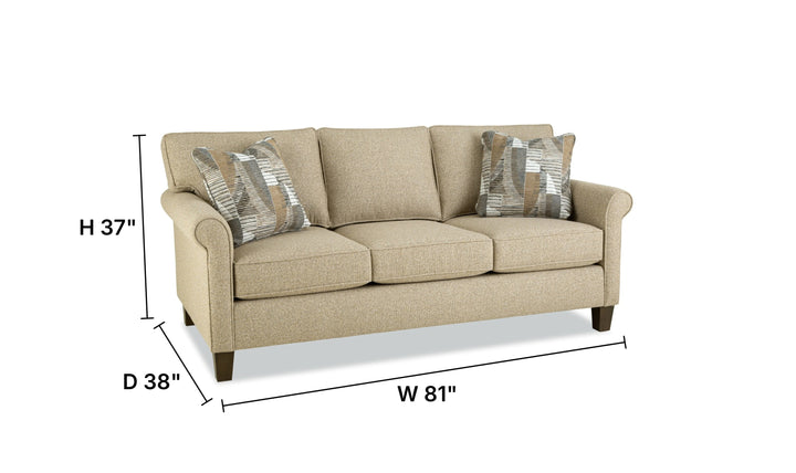 Klaussner Belmont Fabric Transitional Rolled arms Sofa Collection