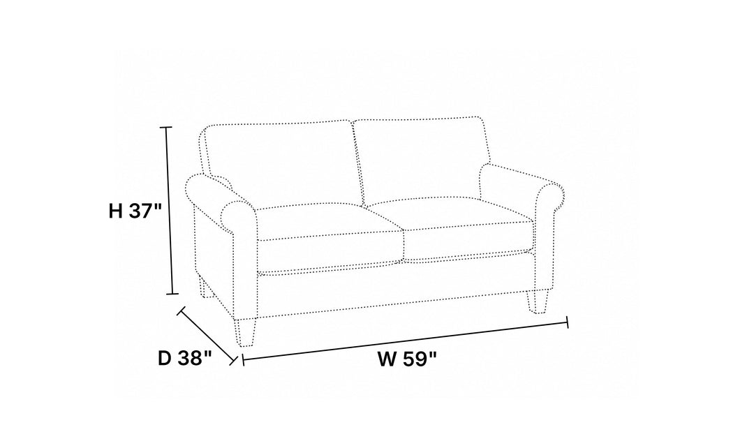 Klaussner Belmont Fabric Transitional Rolled arms Sofa Collection