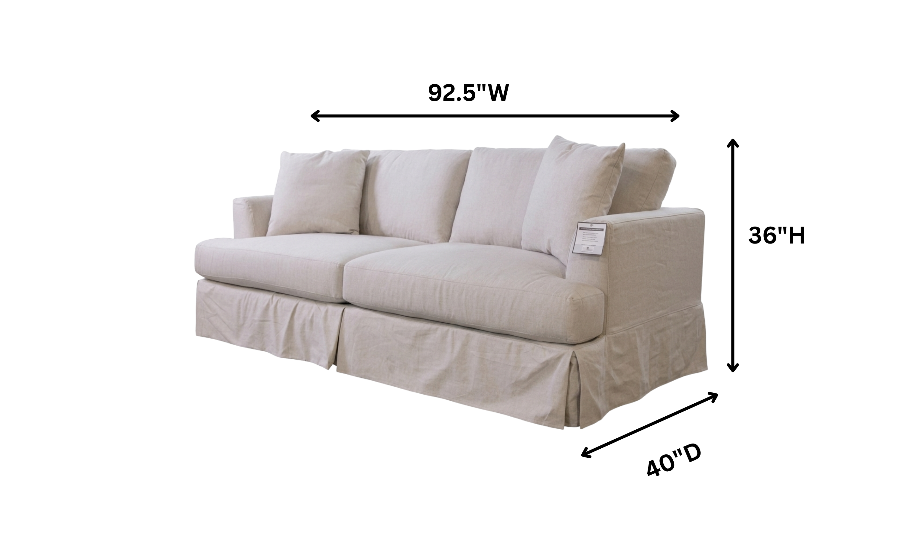 Klaussner Bentley Fabric Slipcover Sleeper Sofa with Track Arms-Jennifer Furniture