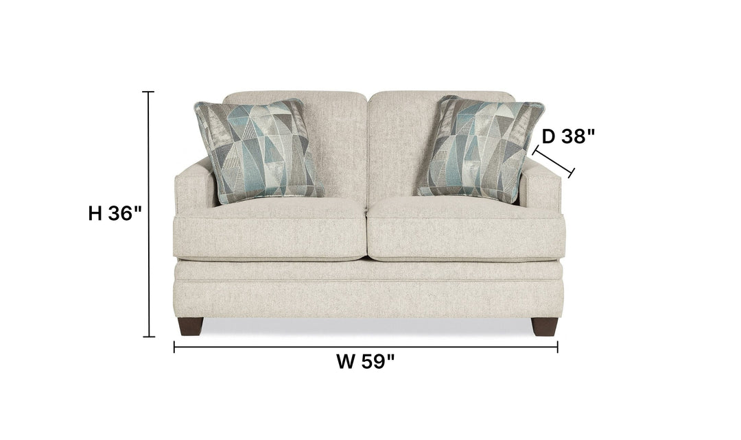 Klaussner Bradford Fabric Contemporary Sofa Collection-Jennifer Furniture
