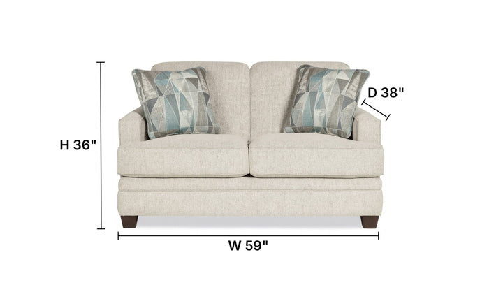 Klaussner Bradford Fabric Contemporary Sofa Collection-Jennifer Furniture