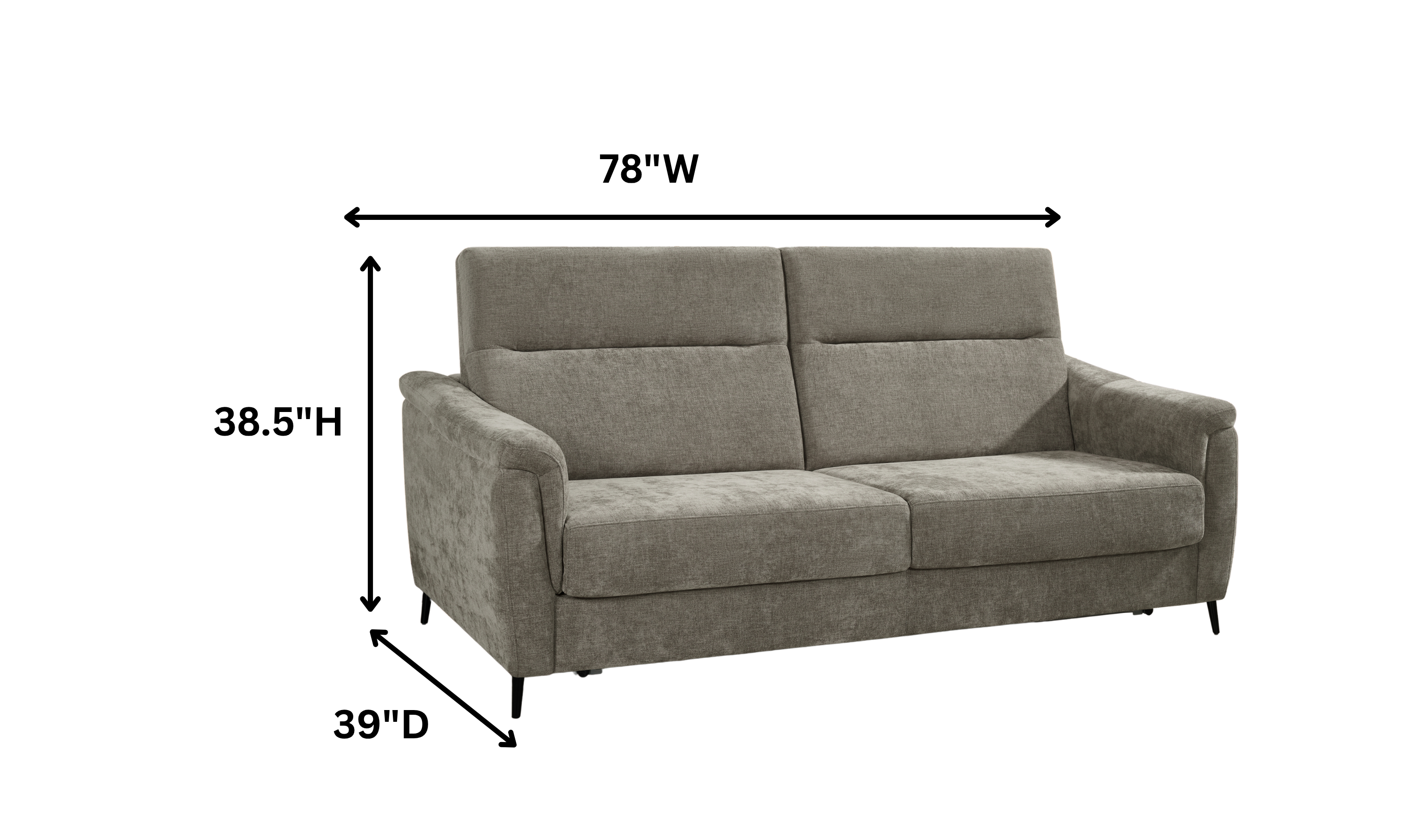 Klaussner Brenton Fabric Queen Sleeper Sofa with High-Back Cushions-Jennifer