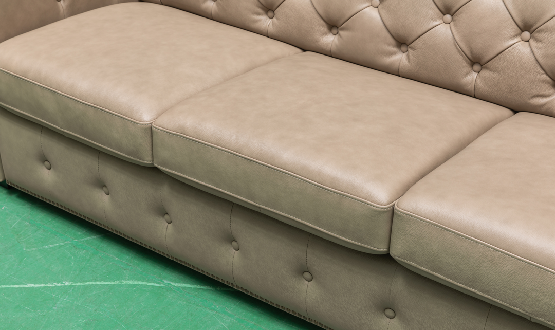 Klaussner Callas Italian Leather Queen Sleeper Sofa - Luxury Overnight Collection