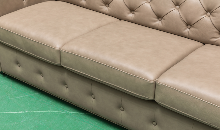 Klaussner Callas Italian Leather Queen Sleeper Sofa - Luxury Overnight Collection