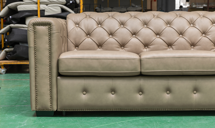 Klaussner Callas Italian Leather Queen Sleeper Sofa - Luxury Overnight Collection