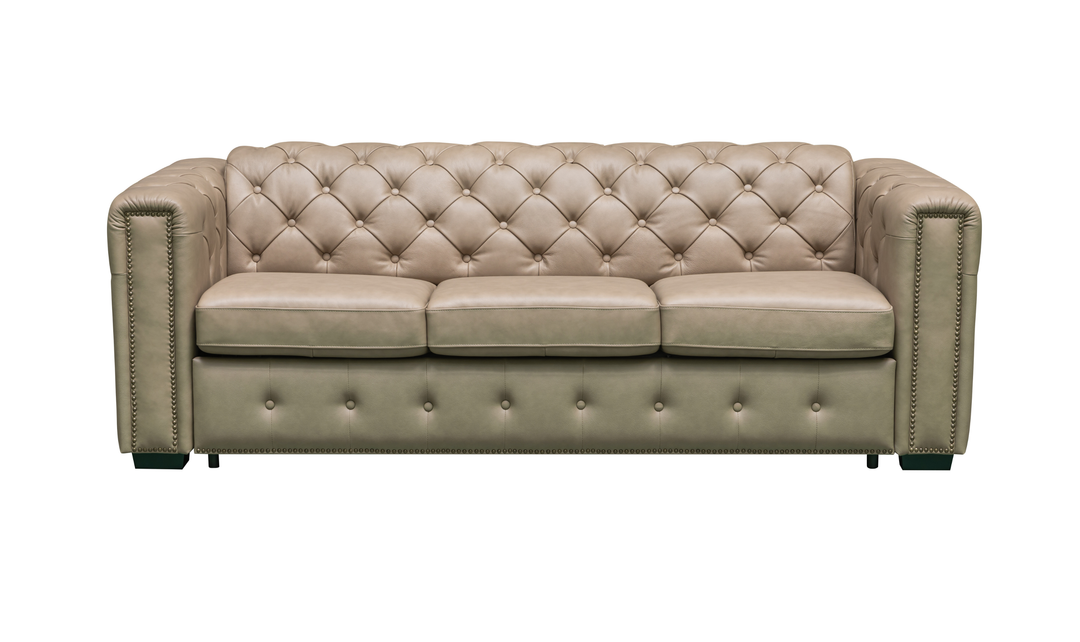 Klaussner Callas Italian Leather Queen Sleeper Sofa - Luxury Overnight Collection