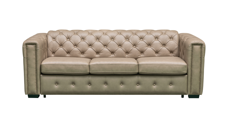 Klaussner Callas Italian Leather Queen Sleeper Sofa - Luxury Overnight Collection