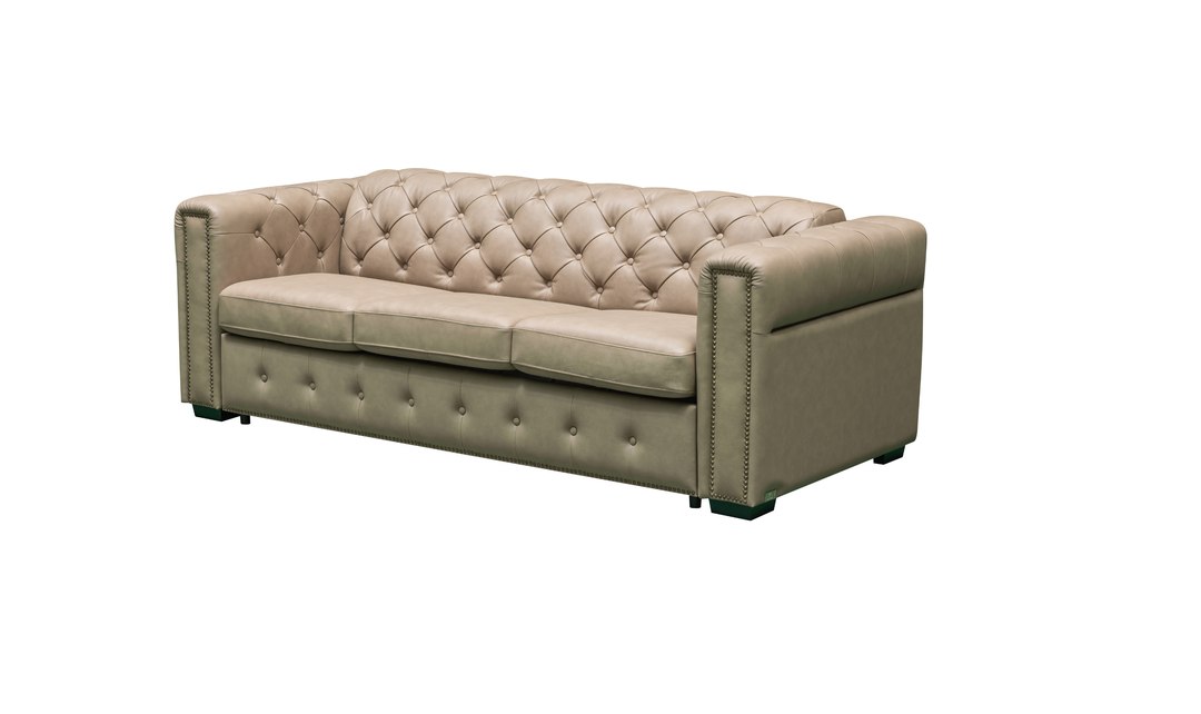 Klaussner Callas Italian Leather Queen Sleeper Sofa - Luxury Overnight Collection