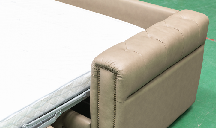 Klaussner Callas Italian Leather Queen Sleeper Sofa - Luxury Overnight Collection