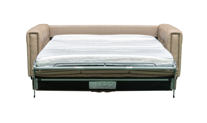 Klaussner Callas Italian Leather Queen Sleeper Sofa - Luxury Overnight Collection